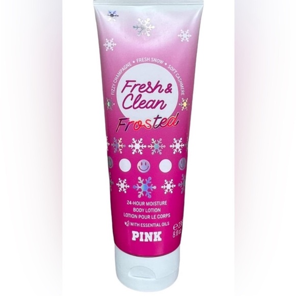 ‼️FINAL PRICE‼️ PINK VS FRESH & CLEAN FROSTED 24 Hour Moisture Body Cream 8oz - Picture 1 of 5